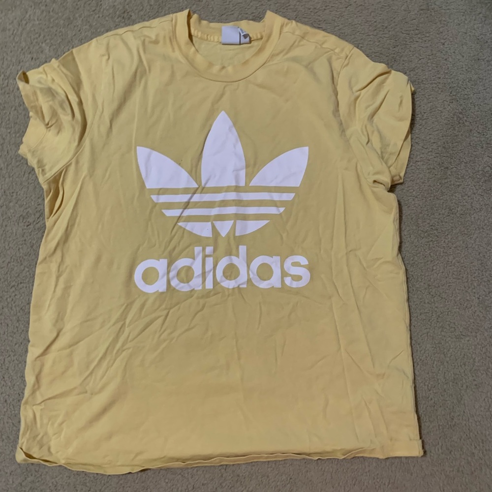 yellow adidas t-shirt